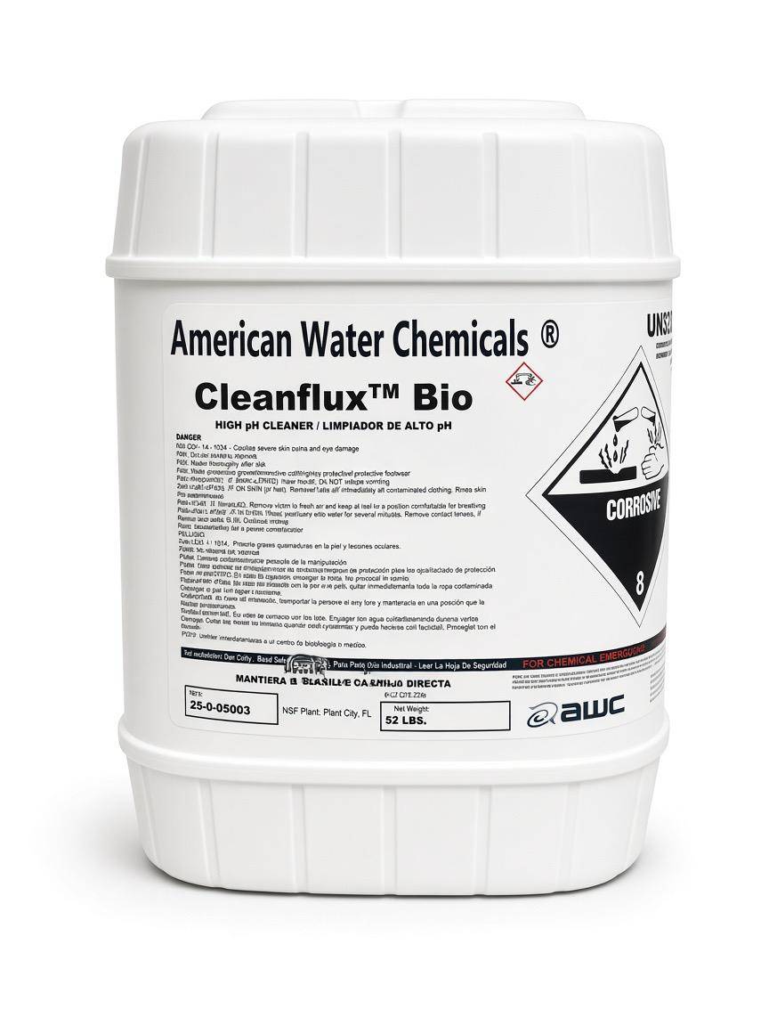 Cleanflux™ Bio Limpiador de Alto pH para Denso Biofilm  Alcalino bidón